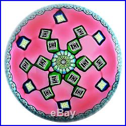Perthshire One of a Kind Millefiori Paperweight with Unusual Canes