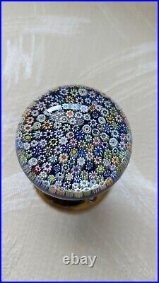 Perthshire PP18 End of Day Millefiori Door Knob On Brass Base EC