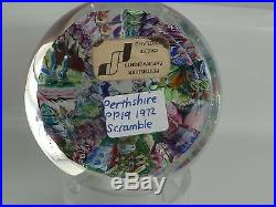 Perthshire PP19 1972 Scrambled or End of Day Paperweight Limited Edition EC