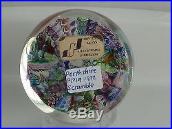 Perthshire PP19 1972 Scrambled or End of Day Paperweight Limited Edition EC