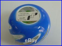 Perthshire Paperweight 1976B Miniature Blue White Overlay Butterfly COA Box EC