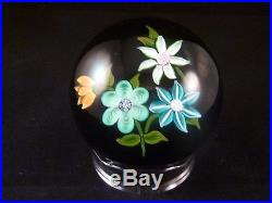 Perthshire Paperweight 1978D Floral Bouquet w Bud Paperweight LE EC