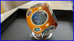 Perthshire Paperweight 1981H Amber Double Overlay Closepack Millefiori LE EC