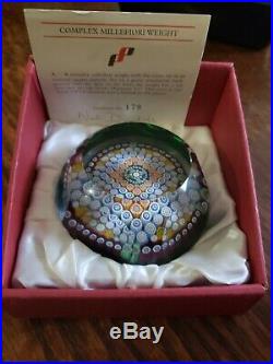 Perthshire Paperweight Complex Millefiori 1993 A with COA No. 179 of 300