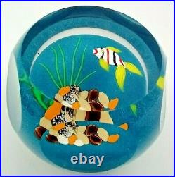 Perthshire Striped Fish Tropical Art Glass Paperweight