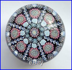 Peter McDougall paperweight M17 Black Complex Patterned