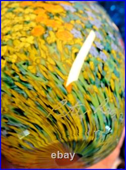 Peter Raos New Zealand Art Glass Vincent Van Gogh Summer Millefiori Paperweight