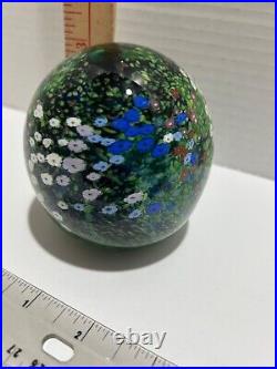 Peter Raos signed 1992 Spring Monet Series Glass Paperweight