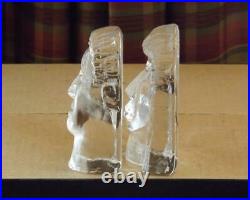 Pukeberg Erik Hoglund Man & Woman Glass Paperweights Limited Editions