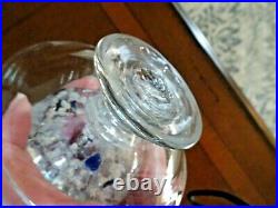 RARE Antique BELGIUM France Art Glass Paperweight JEWELRY BOWL Holder