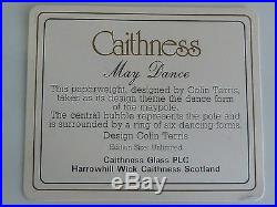 RARE Caithness MAYDANCE SILVER Paperweight HANDSIGNED by Colin Terris 1986 EC