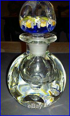 RARE Perthshire Paperweight Perfume Scent Bottle or Inkwell with Stopper. No. PP15