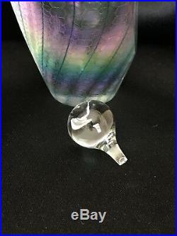 RARE-Philabaum Art Glass Perfume Bottle/Paperweight-Reptilian Jewel Tones-Signed