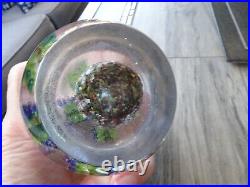 RARE SHAPE! Antique Bohemian Art Glass 2 Level Fern Paperweight