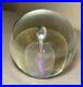 RW Stephen 80 iridescent hand blown art studio glass paperweight teardrop sphere