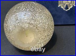 Rare Art Glass Peach Paperweight Hand Blown Made In Romania Signed