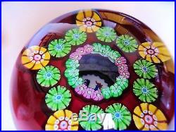 Rare Exquisite Perthshire Rooster Millefiori Glass Paperweight 1977
