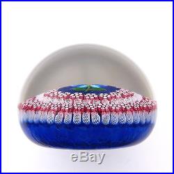 Rare LE 1999 Perthshire PP202 millefiori + flower glass paperweight