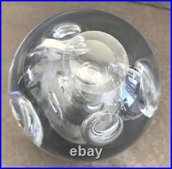 Rare MCM Stromberg Strombergshyttan Swedish Glass Control Bubbles Paperweight