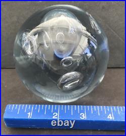 Rare MCM Stromberg Strombergshyttan Swedish Glass Control Bubbles Paperweight