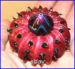 Rare Mark Eckstrand 98 Art Glass Sea Urchin Signed Dated Paperweight