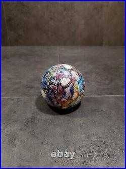 Rare Vintage Matte Millefiori Murano Large Paperweight