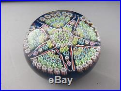 Rare Vintage Perthshire Millefiori Star Pattern Paperweight Signed 1977 P