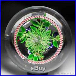 Rare antique Baccarat stylized floral bouquet faceted glass paperweight