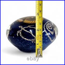 Richard Satava Art Glass Golden Nautilus Paperweight Signed and Dated 2017