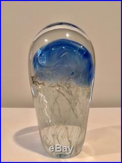 Richard Satava Art Glass Jelly Fish Paperweight Signed Numbered Dated 1995