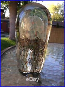 Richard Satava Art Glass Moon Jellyfish glass paperweight 1995