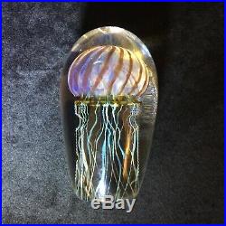 Richard Satava Moon Jellyfish Art Glass Paperweight. 5. Beautiful