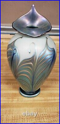 Richard Stava Art Glass Signed & Numbered Jack In The Pulpit vase