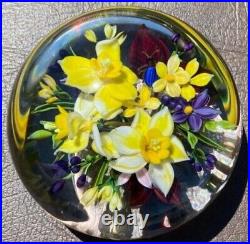Rick Ayotte 2000 Golden Bouquet Daffodils Paperweight (LE 1 of 25)