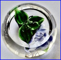 Rick Ayotte Paperweight Miniature Lavender Rose W Bee 1 Of 1 Unique