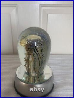 Robert Eickholt Jellyfish Paperweight Signed Studio Art Glass 2005 5.75