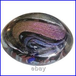 Rollin Karg Art Glass Dichroic Sculpture 6 Signed Paperweight Undated