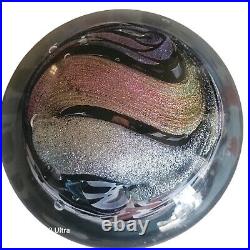 Rollin Karg Art Glass Dichroic Sculpture 6 Signed Paperweight Undated