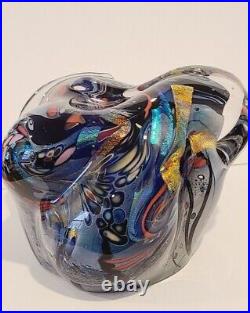 Rollin Karg Art Glass Sculpture Signed Large Organic Freeform