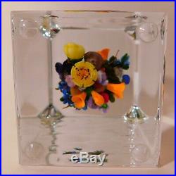 SALE ITEM LOVELY MAYAUEL WARD 1 OF A KIND ORTHOTOPE BOUQUET ArtGlass PAPERWEIGHT