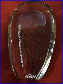 SATAVA- 1996 Art Glass Jellyfish. 8 1/2. Blue moon Richard satava. Older Work