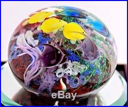 SPECIAL Daniel SALAZAR Colorful 9 FISH Reef AQUARIUM Art Glass PAPERWEIGHT Rare