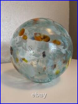 STUNNING HANDBLOWN ART GLASS 10 Confetti SPHERE GLOBE PAPERWEIGHT