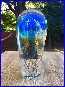 Stunning Satava Art Glass Hawaiian Moon Handblown Glass Jellyfish