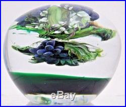 SUPER Magnum RICK AYOTTE Compound BACCHUS Grapes Art Glass PAPERWEIGHT 1/3
