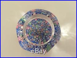 Super Whitefriars Faceted Ball Cut Paperweight Millefiori P26 1980