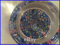 Super Whitefriars Faceted Ball Cut Paperweight Millefiori P26 1980