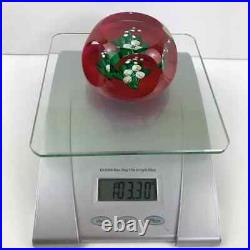 Saint Louis Lily of the Valley Flower Vintage 1982 Lampwork Faceted Paperweight