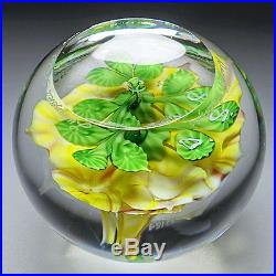 Salazar Lundberg Studio American Art Glass Lampwork Rose Flower Paperweight