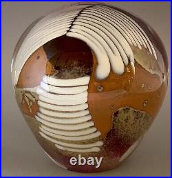 Sally Rogers Ultra Beautiful Rare Art Glass Paperweight By Renowned Sculptor